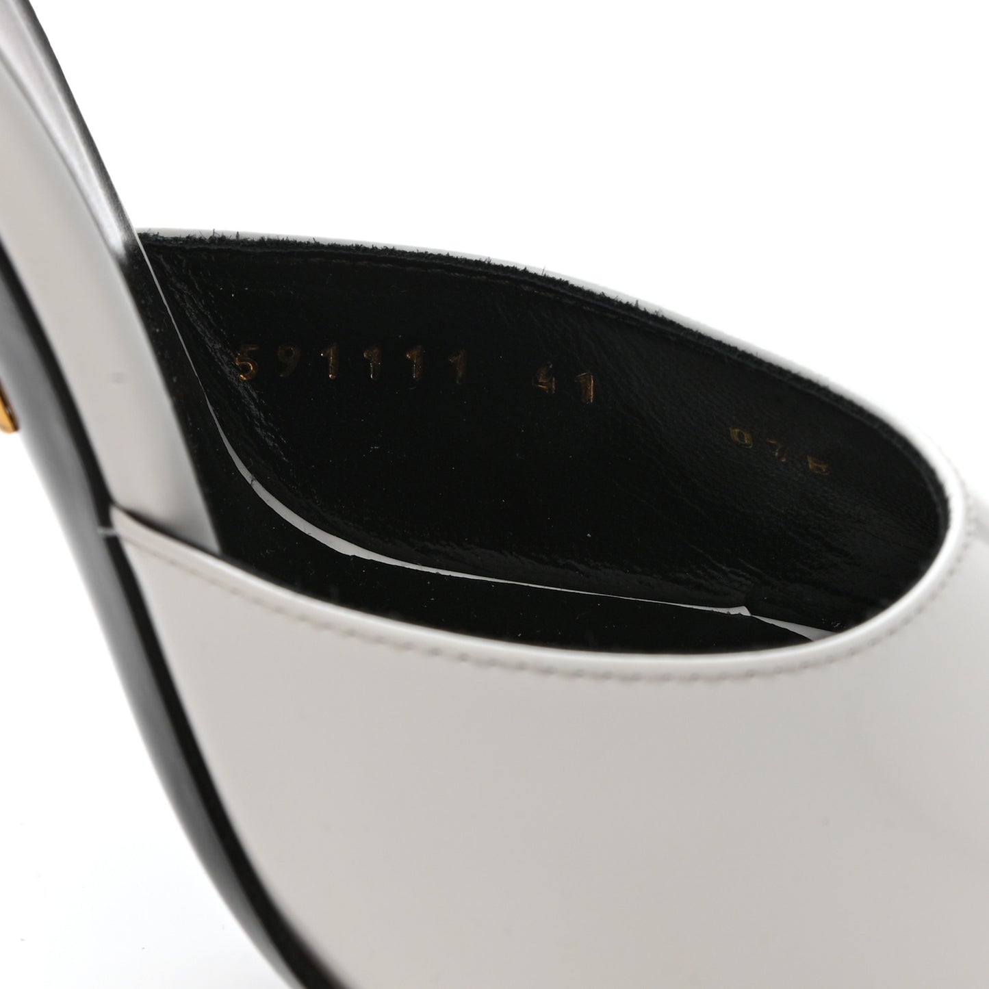 Polished Calfskin Scarlet High Heel Slide Sandals 41 Great White