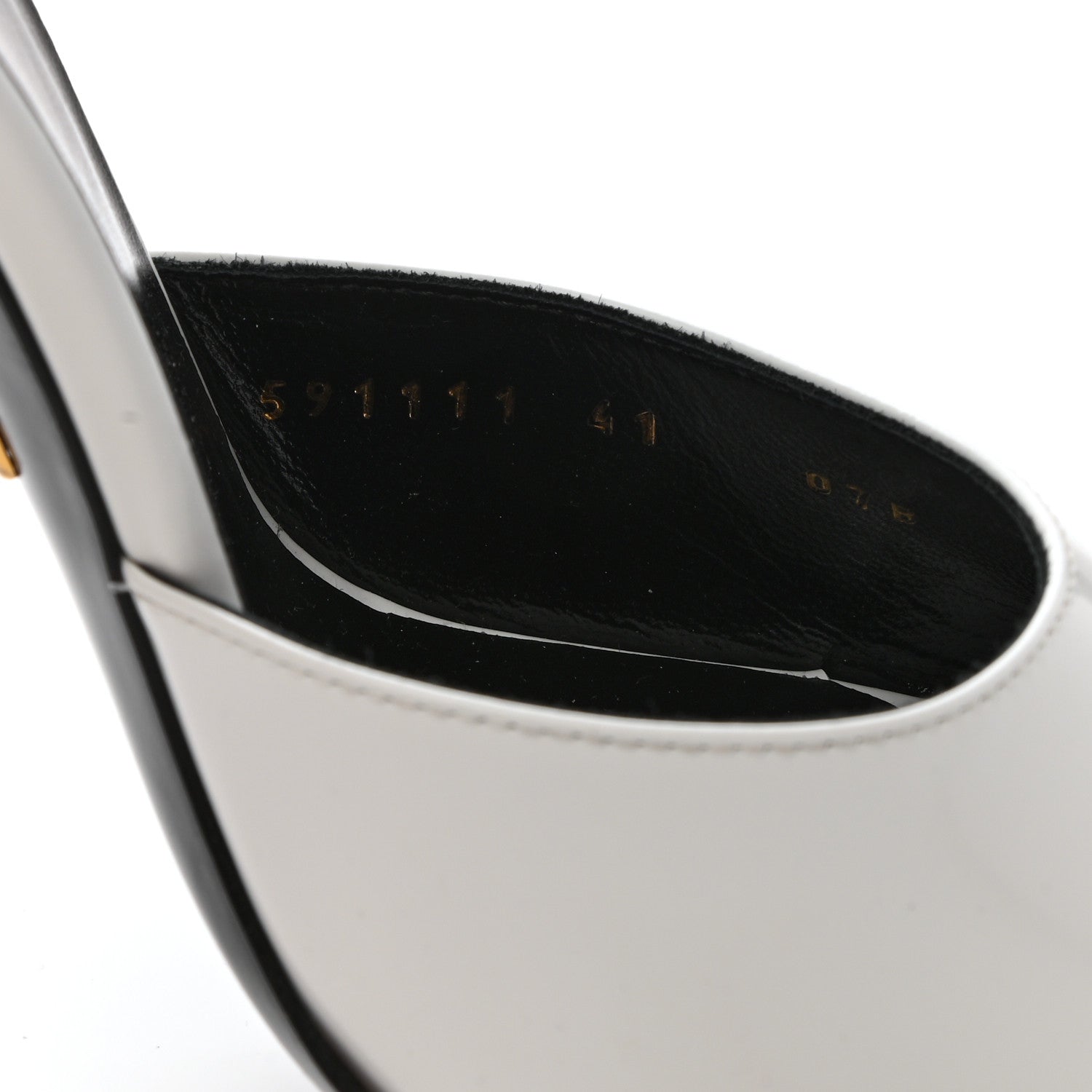 Gucci Polished Calfskin Scarlet High Heel Slide Sandals 41 Great White 8 of 9