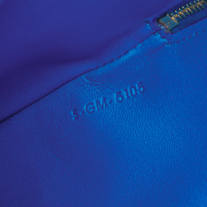 Celine Lambskin Bi-Color Solo Clutch Pouch Bright Blue Peacock 7 of 8