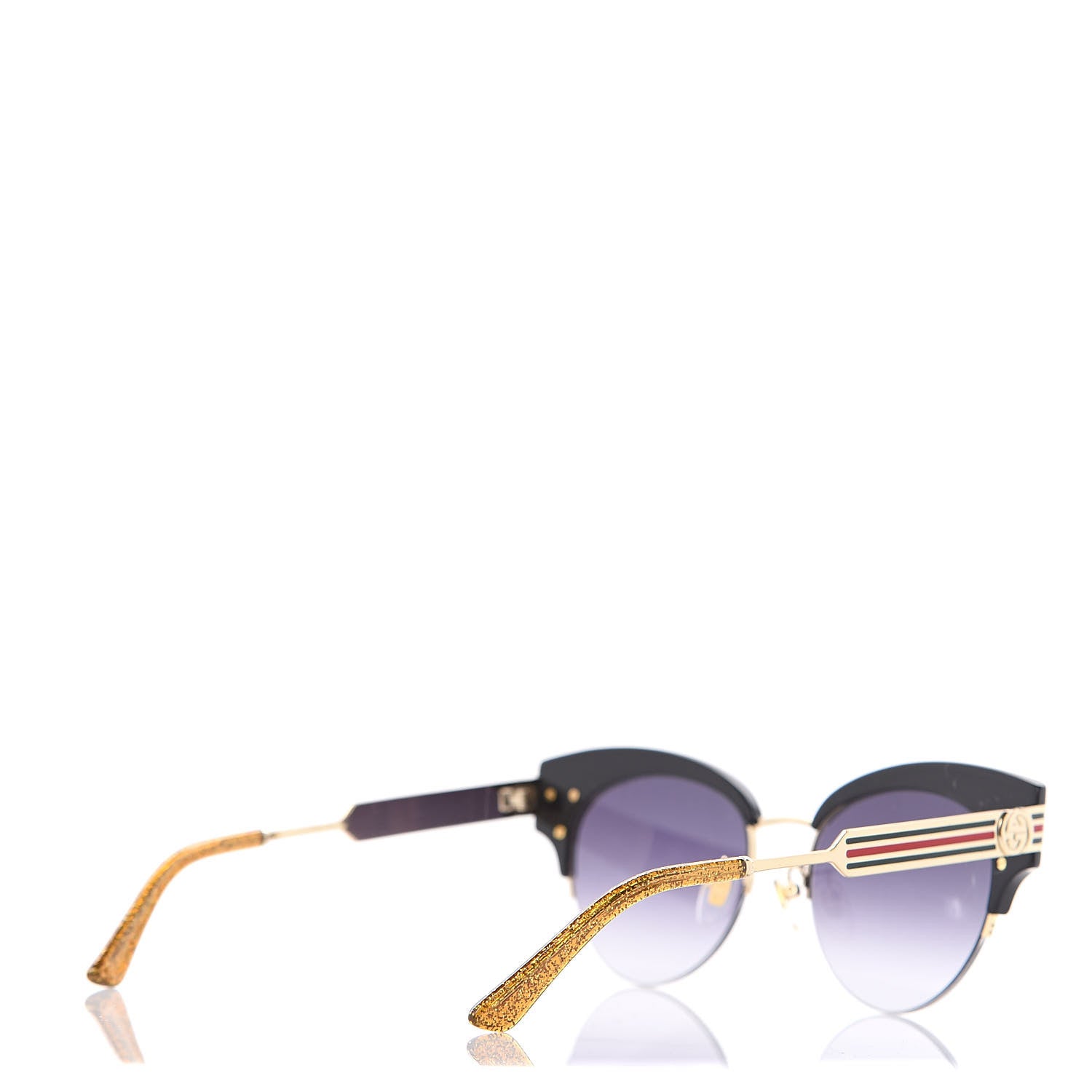Gucci Glitter Cat Eye Sunglasses GG0283S Black 4 of 7