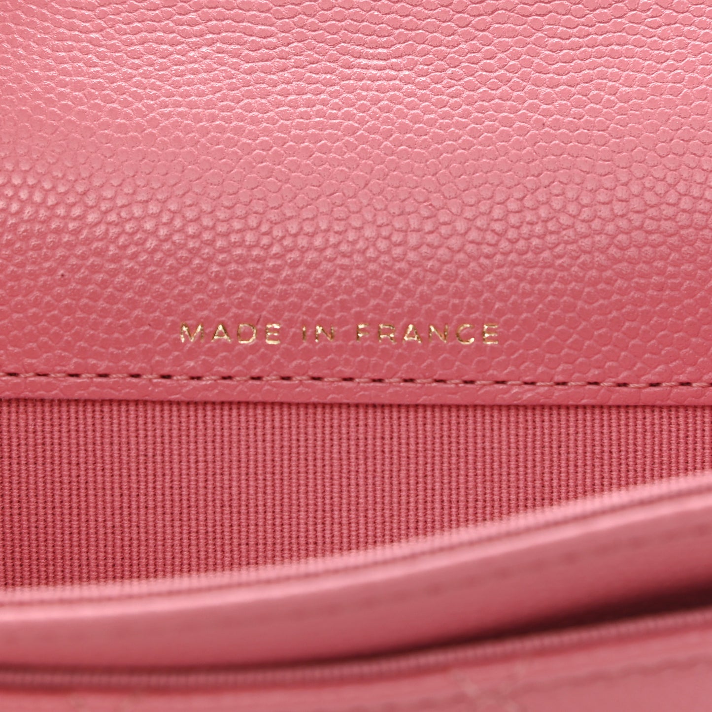 Caviar Quilted Flap Card Holder Wallet Pink