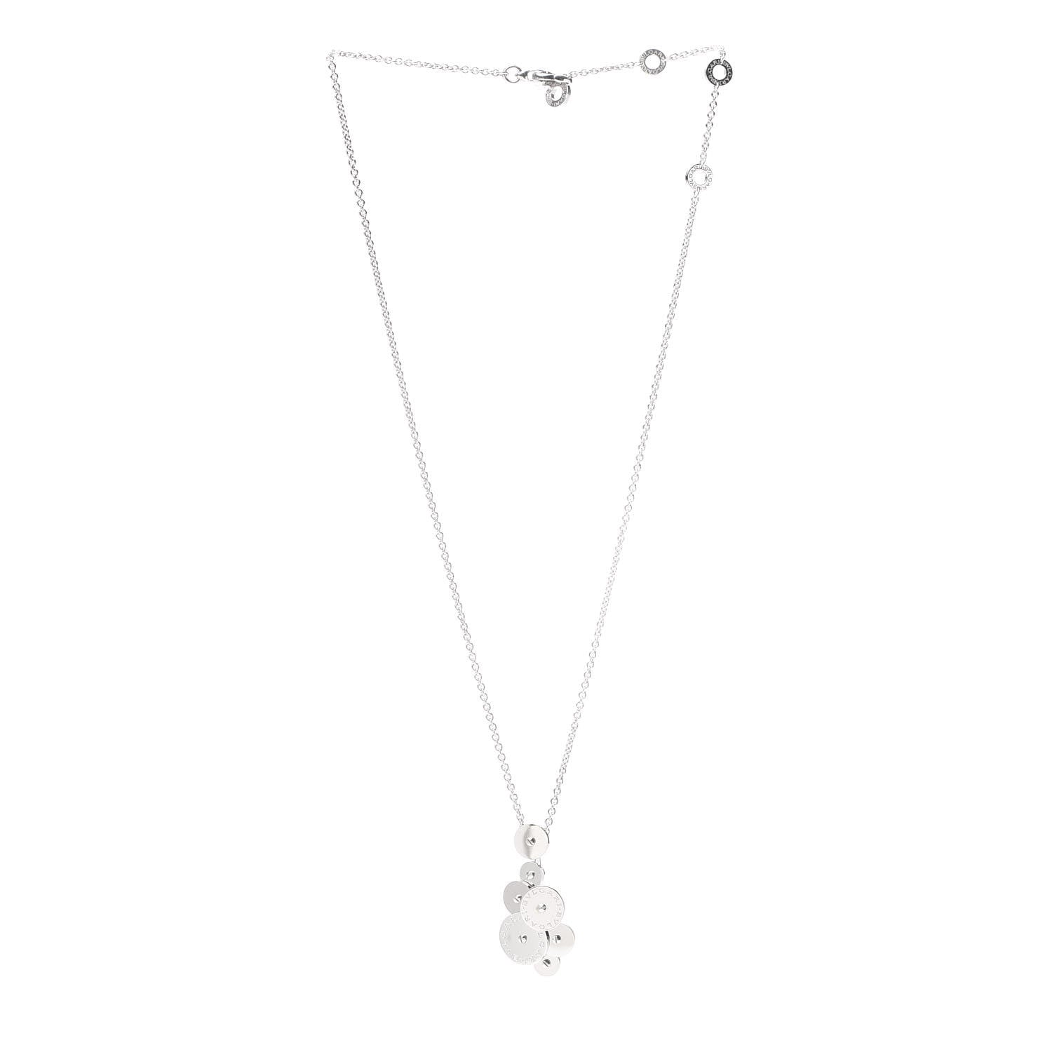 Bulgari 18K White Gold Cicladi Pendant Necklace 3 of 7