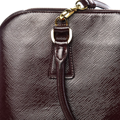 Prada Saffiano Vernice Medium Promenade Tote Granato 13 of 18