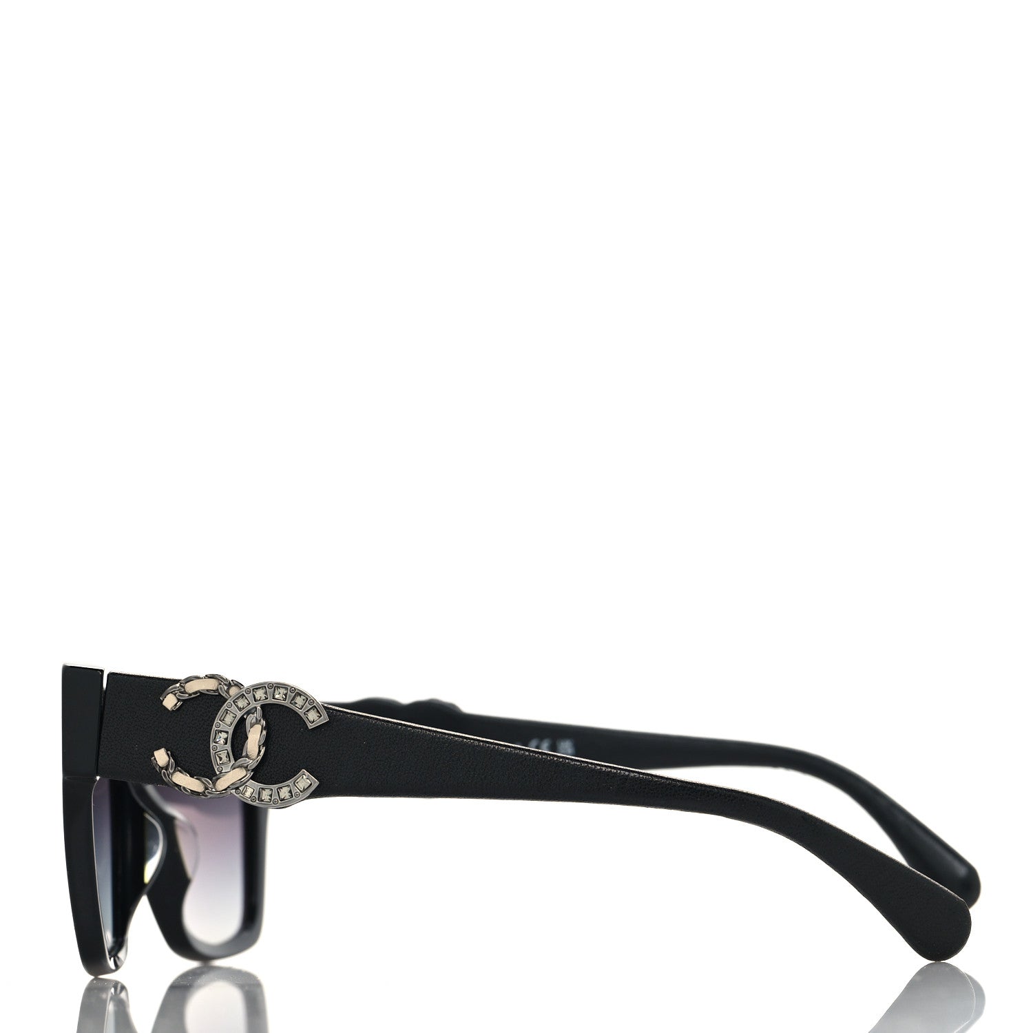Chanel Acetate Square Cat Eye CC Sunglasses 5456-Q-A Black 3 of 7