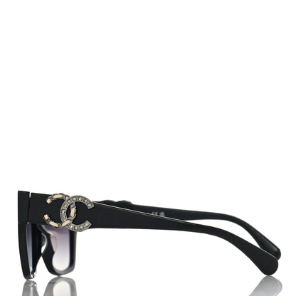 Chanel Acetate Square Cat Eye CC Sunglasses 5456-Q-A Black 3 of 7