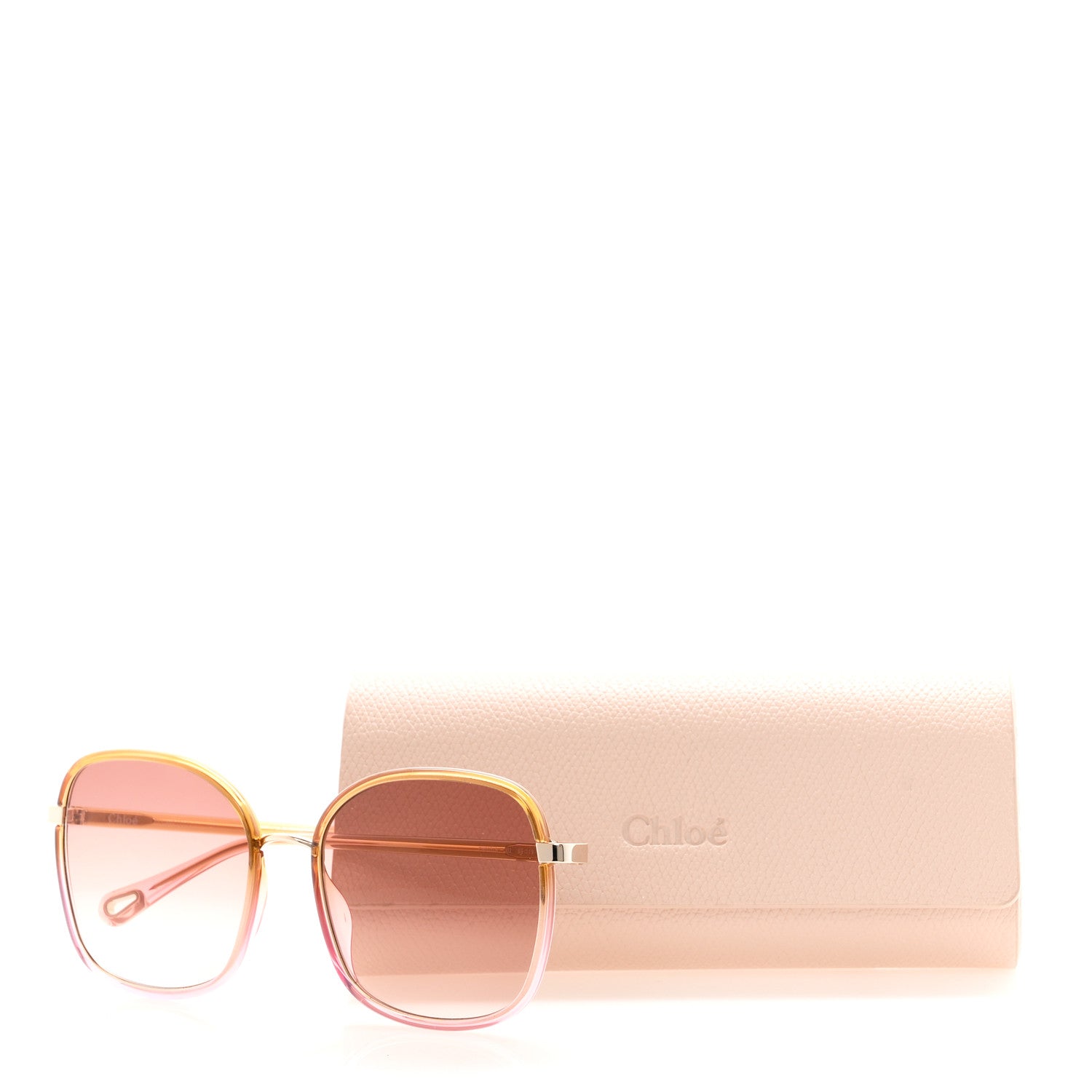 Chloe Oversized Square Sunglasses CH0031S Yellow Orange Pink 8 of 8