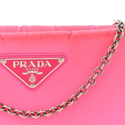 Prada Tessuto Nylon Soft Padded Crossbody Clutch Rosa Fluo 7 of 12