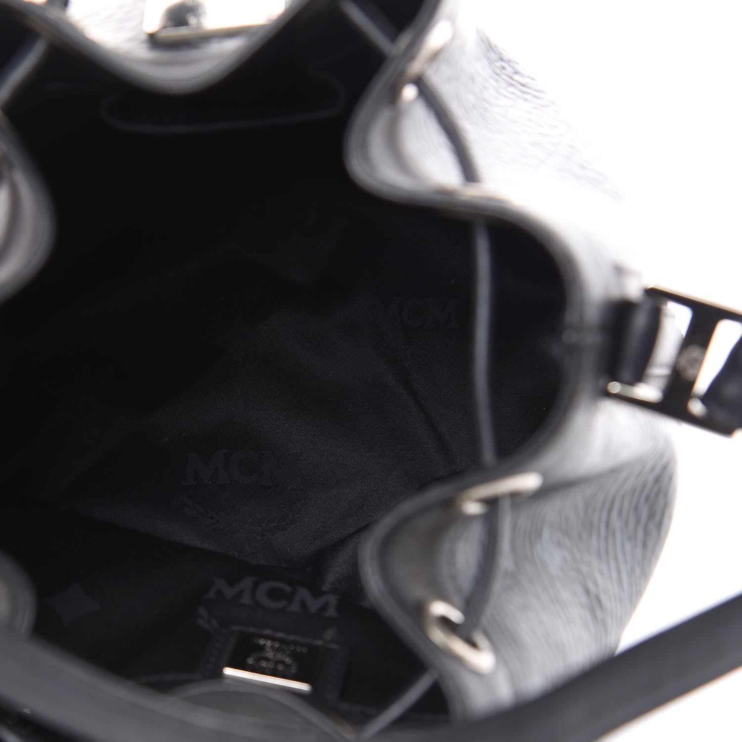 MCM Visetos Essential Drawstring Bucket Bag Black 5 of 12