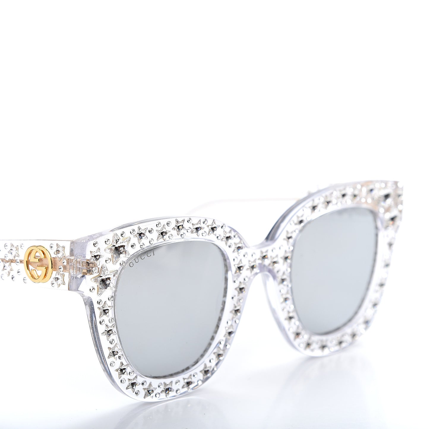 Acetate Crystal Oversize Mirrored Star Sunglasses GG0116S