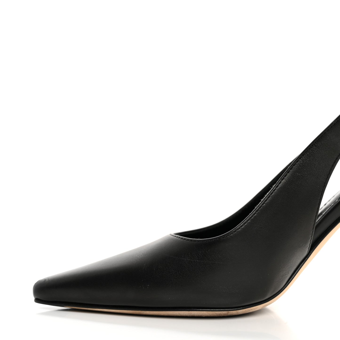 Calfskin Sparkle Slingback Pumps 36.5 Black