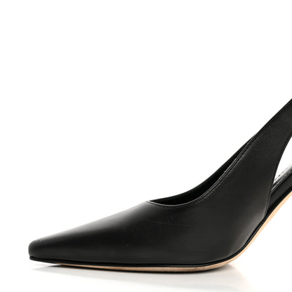 Louis Vuitton Calfskin Sparkle Slingback Pumps 36.5 Black 11 of 13