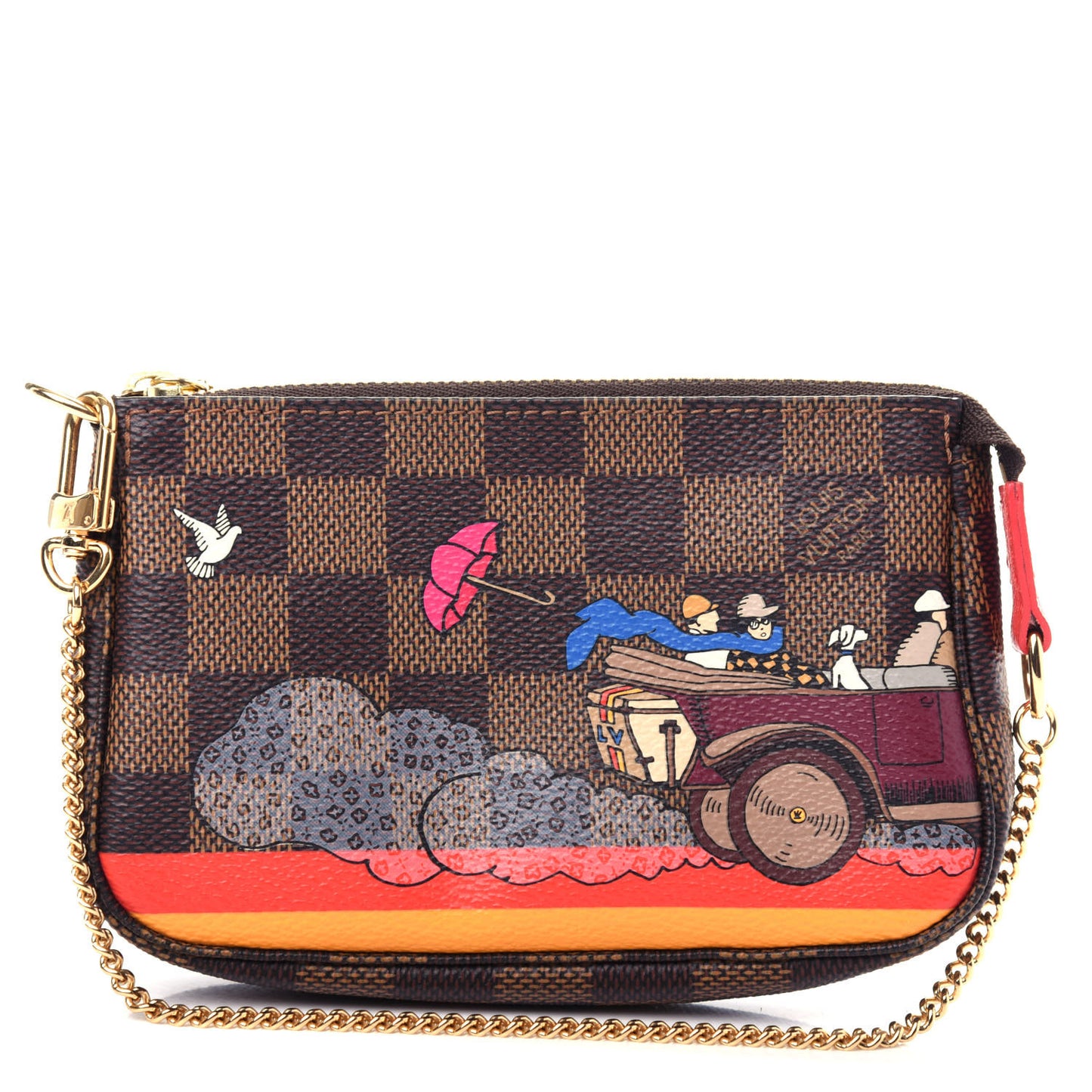 Damier Ebene 2015 Christmas Animation Mini Pochette Accessories
