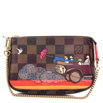 Louis Vuitton Damier Ebene 2015 Christmas Animation Mini Pochette Accessories 1 of 10