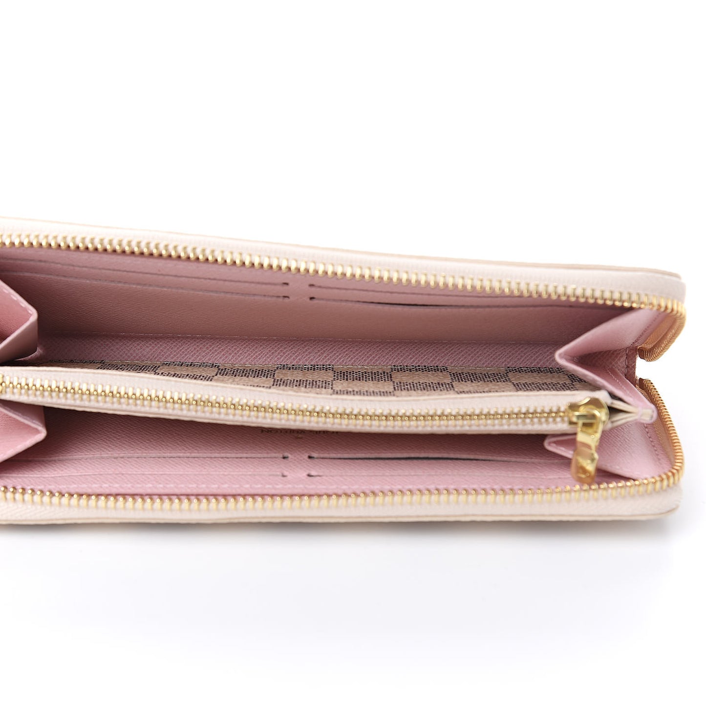 Damier Azur Clemence Wallet Rose Ballerine