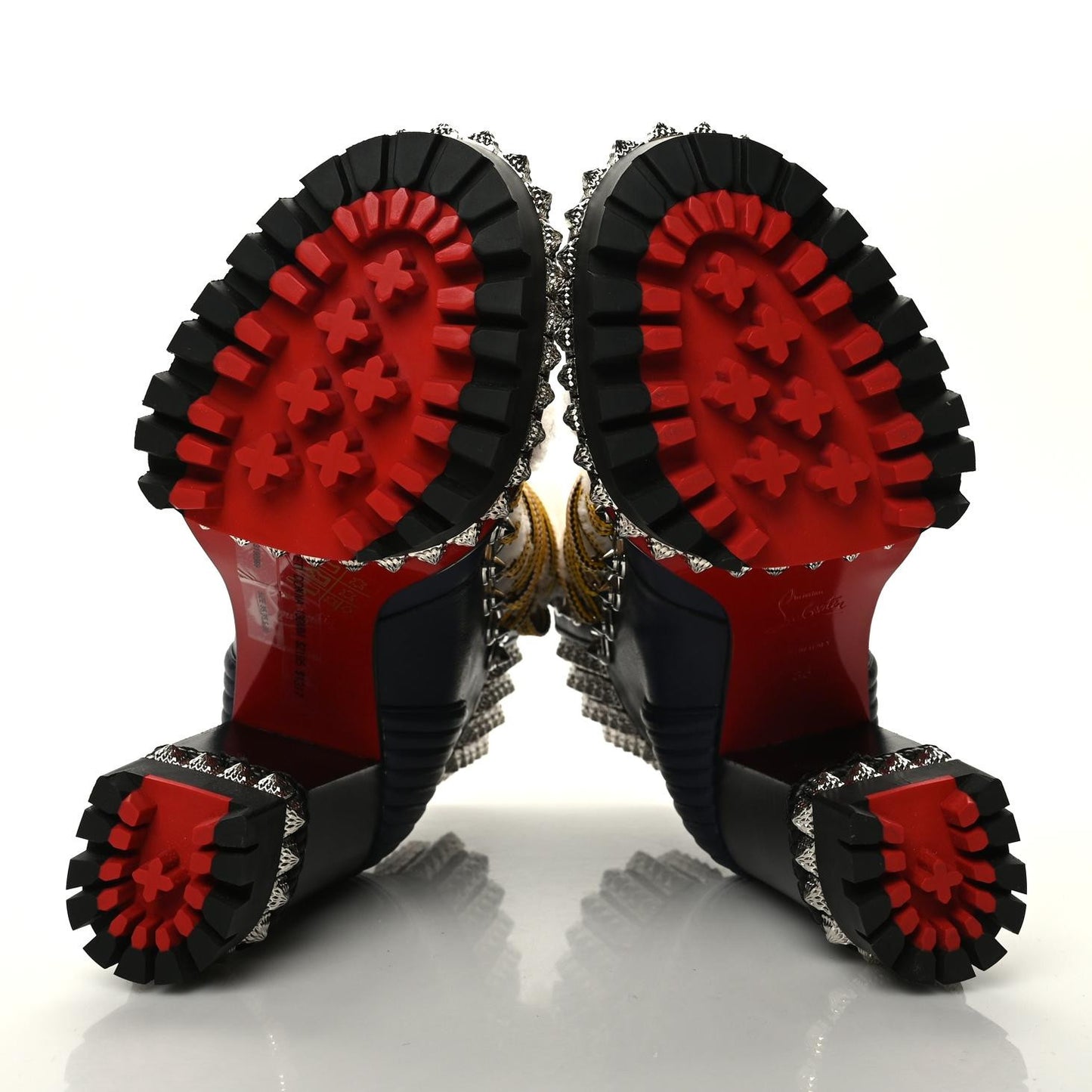 Calfskin Studded Shearling Yeti Donna 130 Boots 36 Version Navy