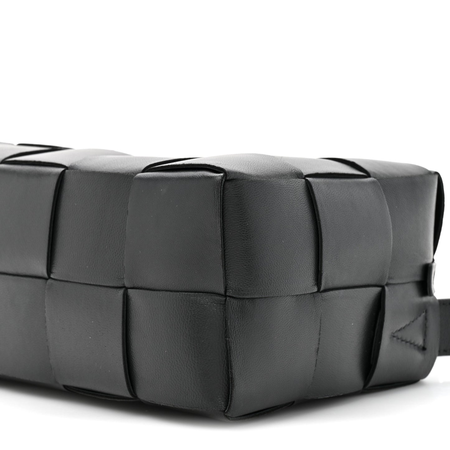 Lambskin Maxi Intrecciato Brick Cassette Bag Black