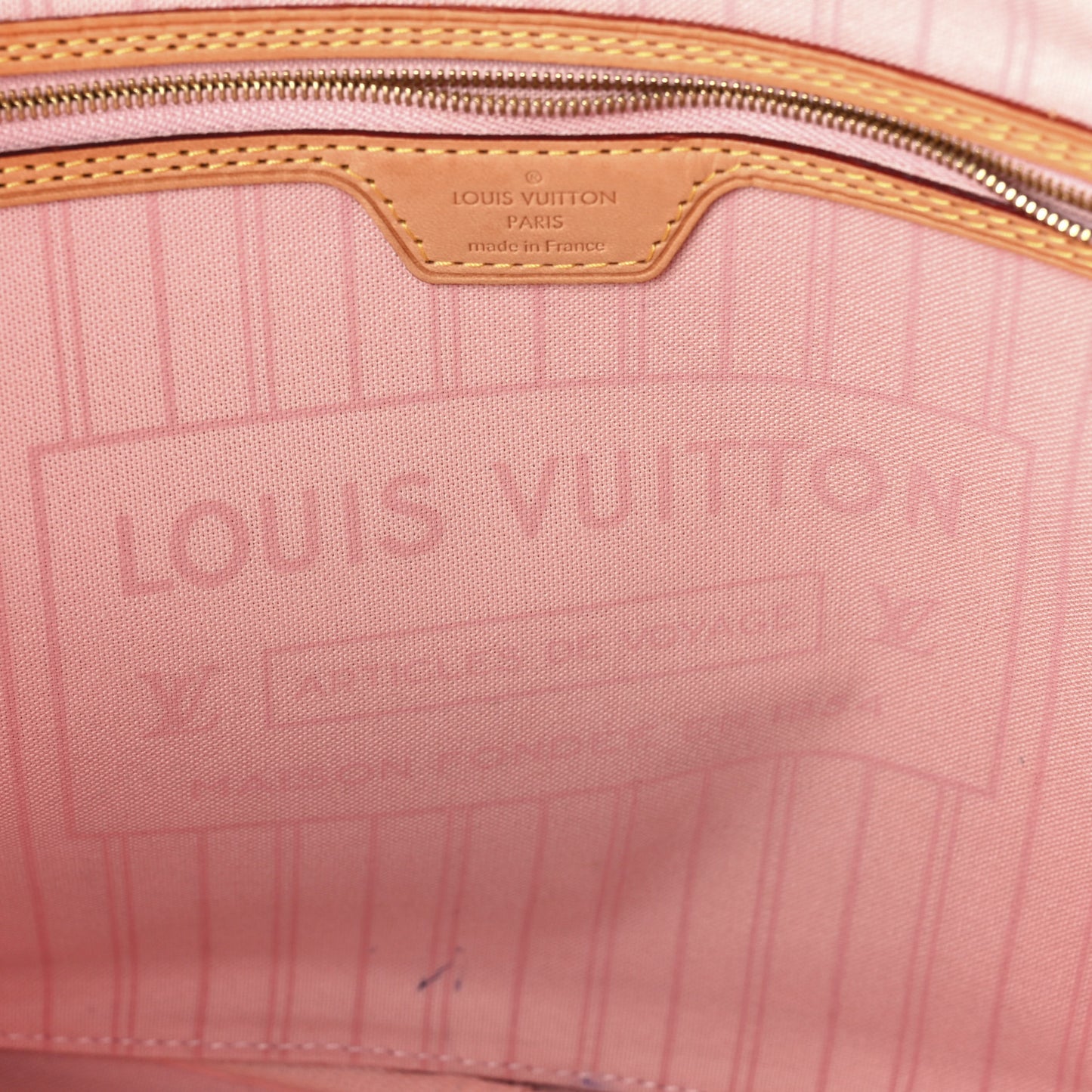Damier Azur Neo Neverfull MM Rose Ballerine