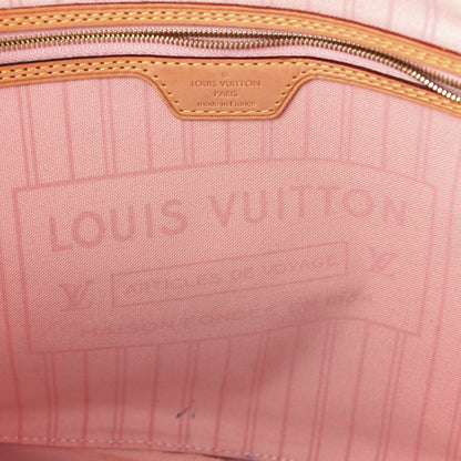 Louis Vuitton Damier Azur Neo Neverfull MM Rose Ballerine 6 of 11