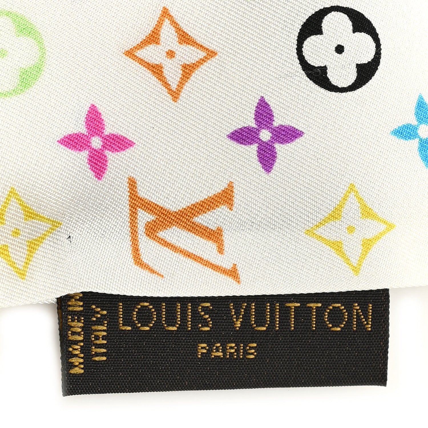 Louis Vuitton Silk Monogram Multicolor Bandeau White 3 of 3