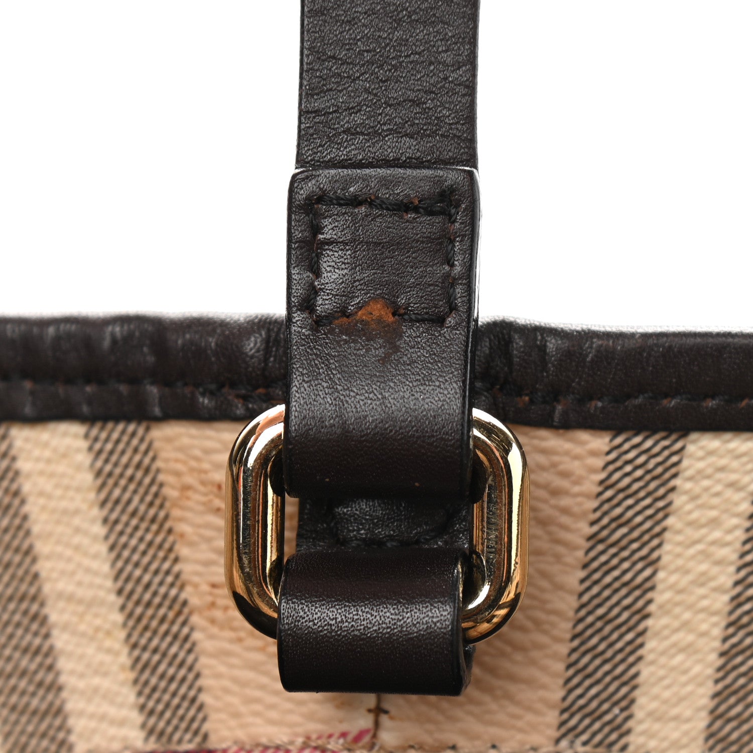 Burberry Haymarket Check Small Canterbury Tote Chocolate 14 of 15