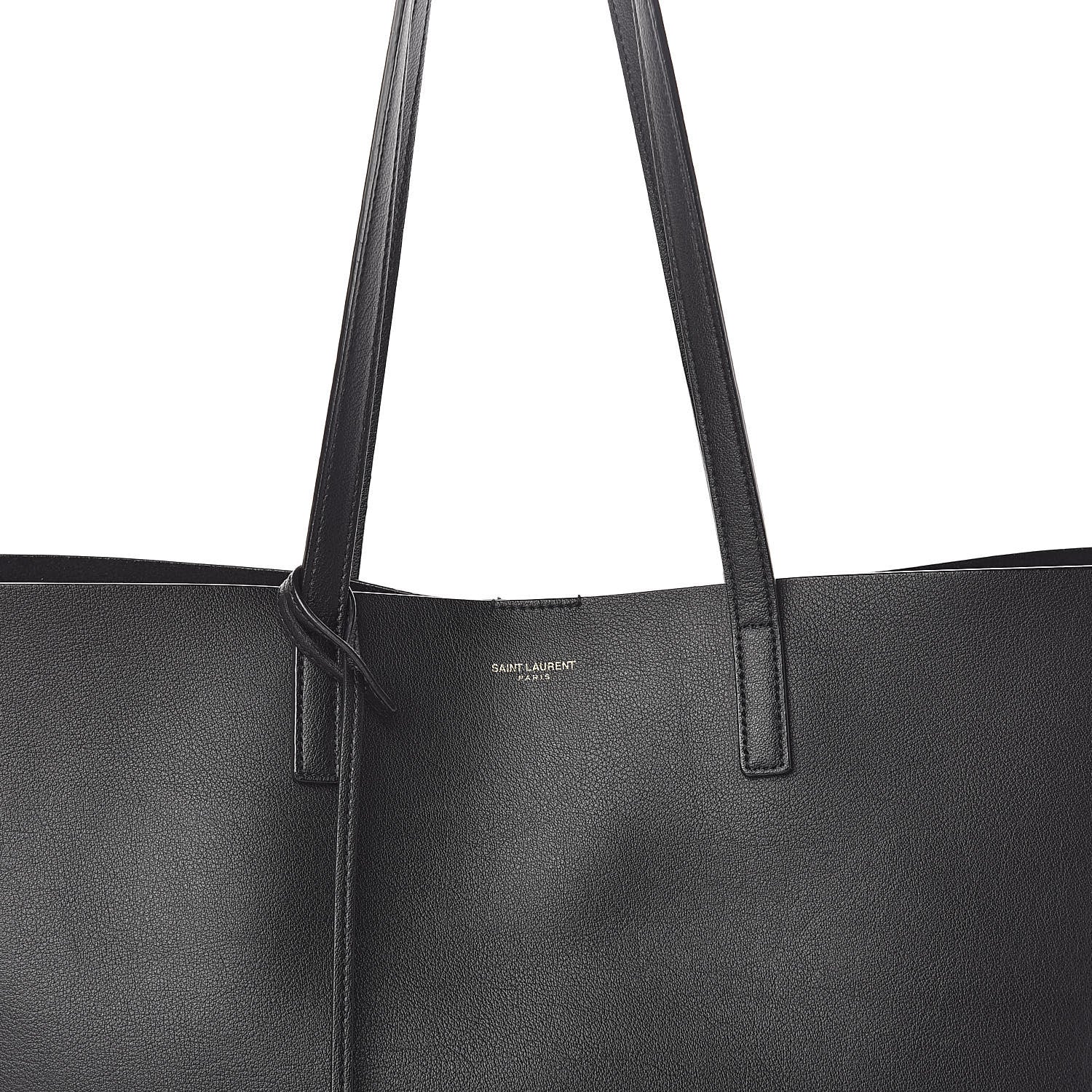Saint Laurent Calfskin Large Shopping Tote Black 7 of 9