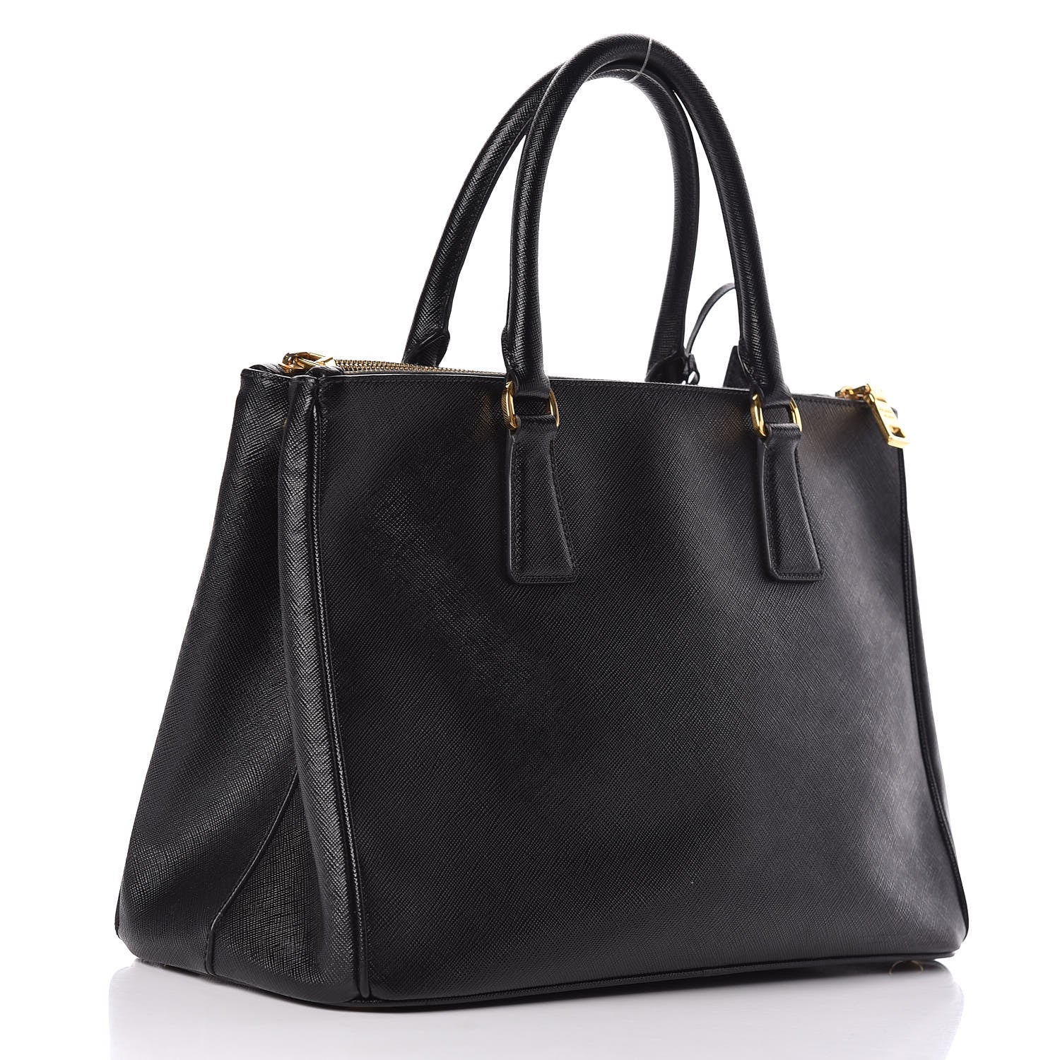 Prada Saffiano Medium Galleria Double Zip Tote Black 3 of 12