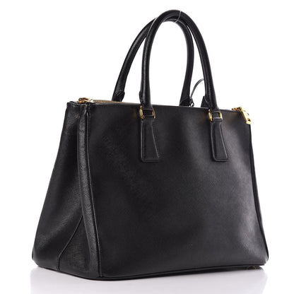 Prada Saffiano Medium Galleria Double Zip Tote Black 3 of 12