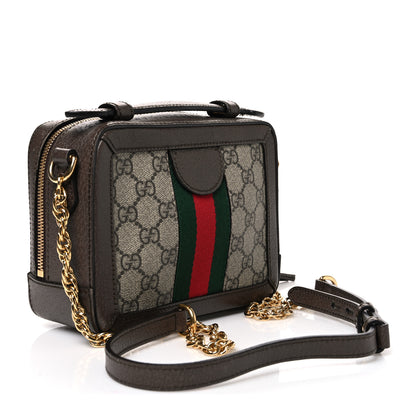 Gucci GG Supreme Monogram Mini Ophidia Top Handle Shoulder Bag Brown 3 of 11