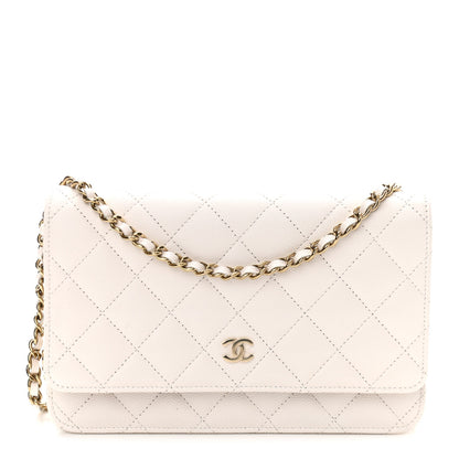 Chanel Caviar Quilted Wallet On Chain WOC White 1 of 12