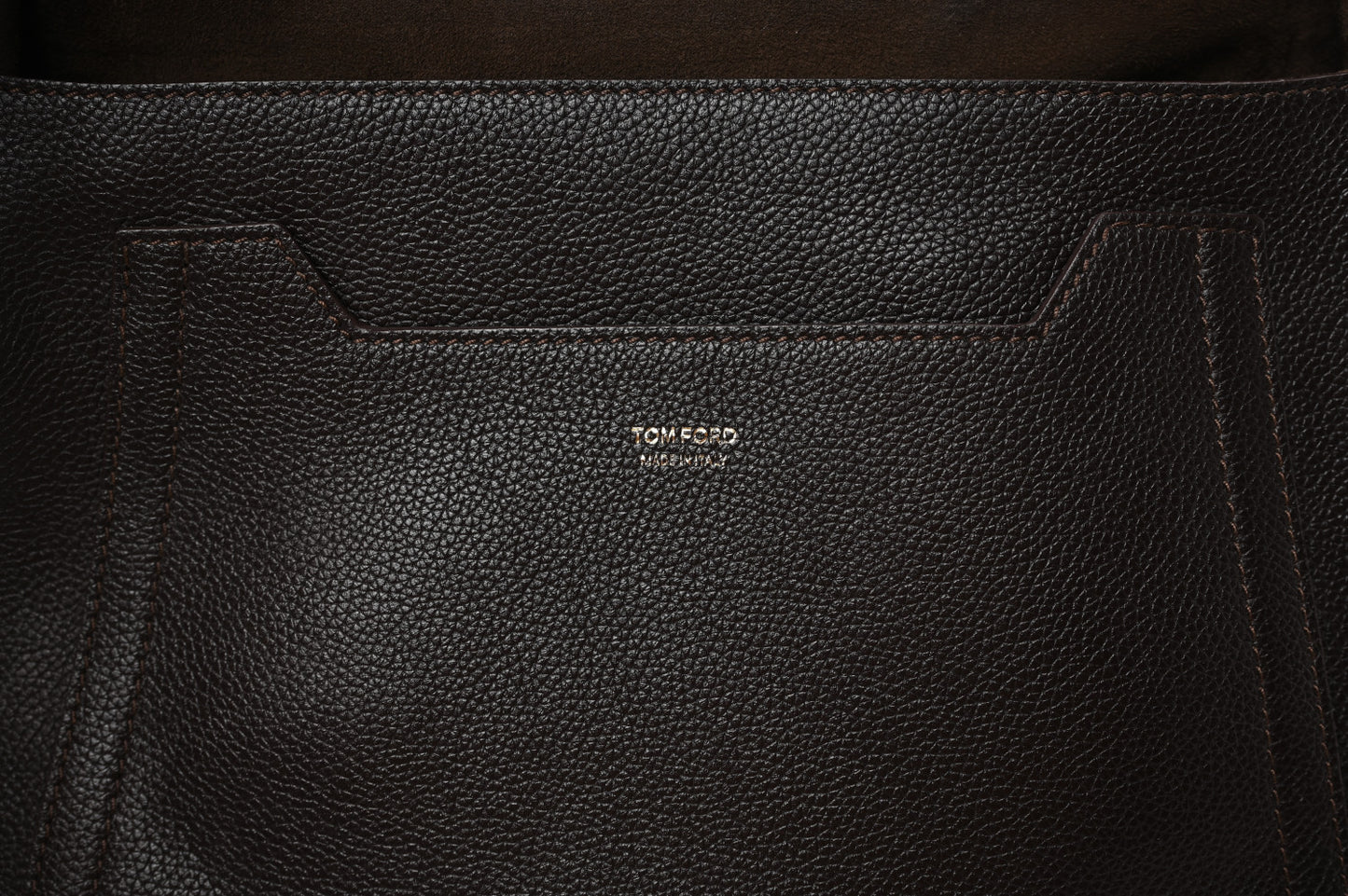 Grained Calfskin Medium Jennifer Crossbody Bag Brown