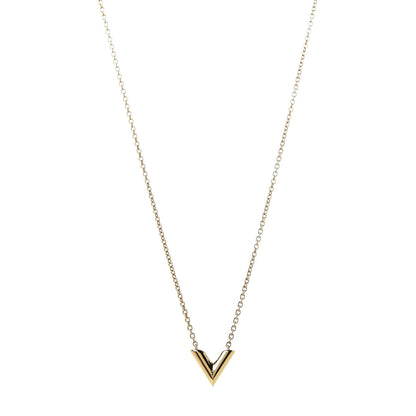 Louis Vuitton Essential V Necklace Gold 1 of 7
