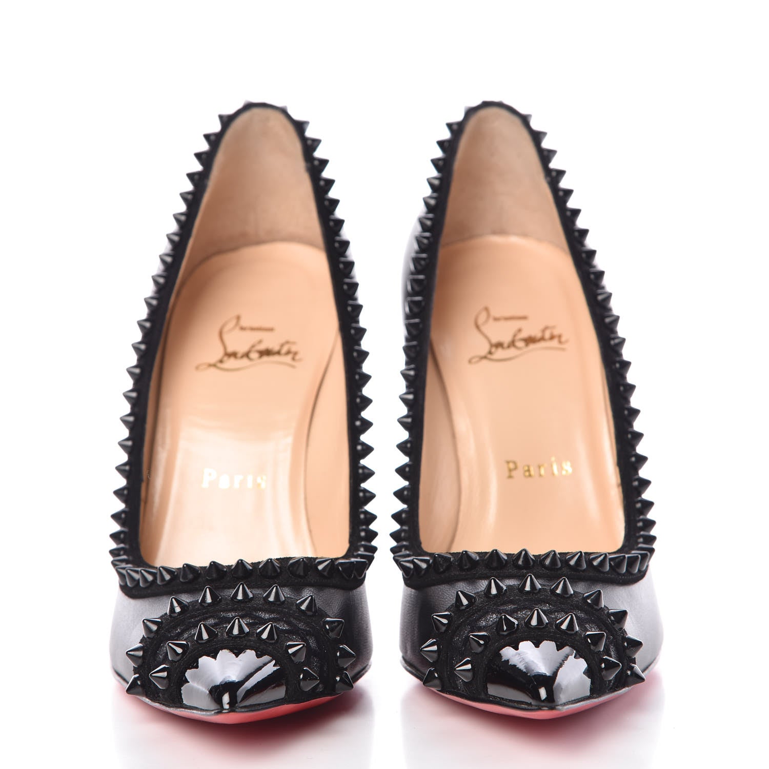 Christian Louboutin Nappa Malabar Hill Spikes 100 Pumps 37 Black 2 of 12