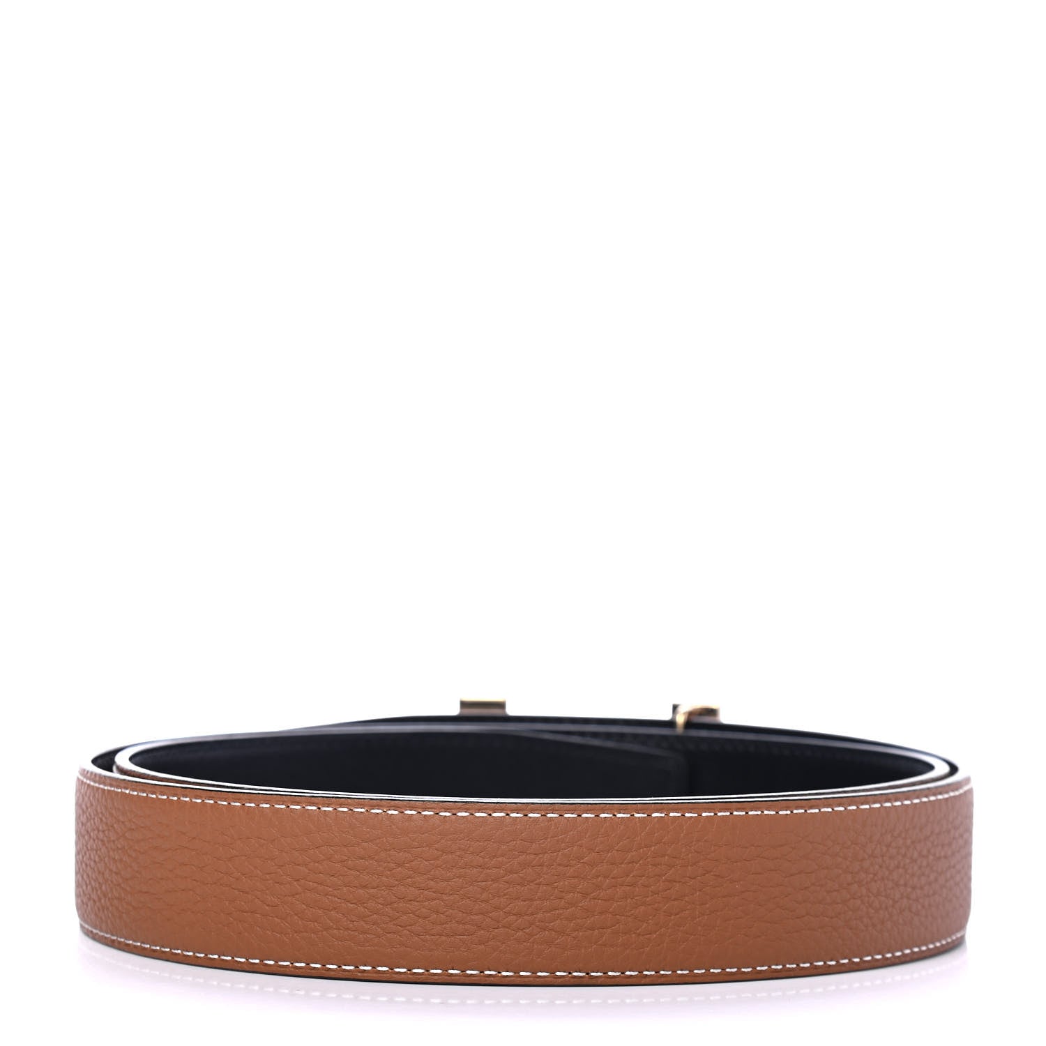 Hermes Box Togo 32mm Quizz H Belt 95 Black Gold 3 of 6