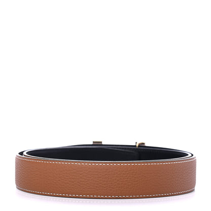 Hermes Box Togo 32mm Quizz H Belt 95 Black Gold 3 of 6