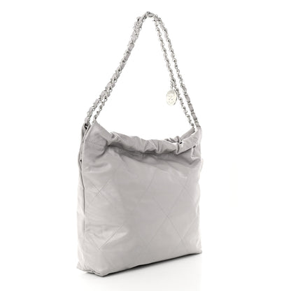 Chanel Shiny Calfskin Quilted Small Chanel 22 Grey 3 of 14