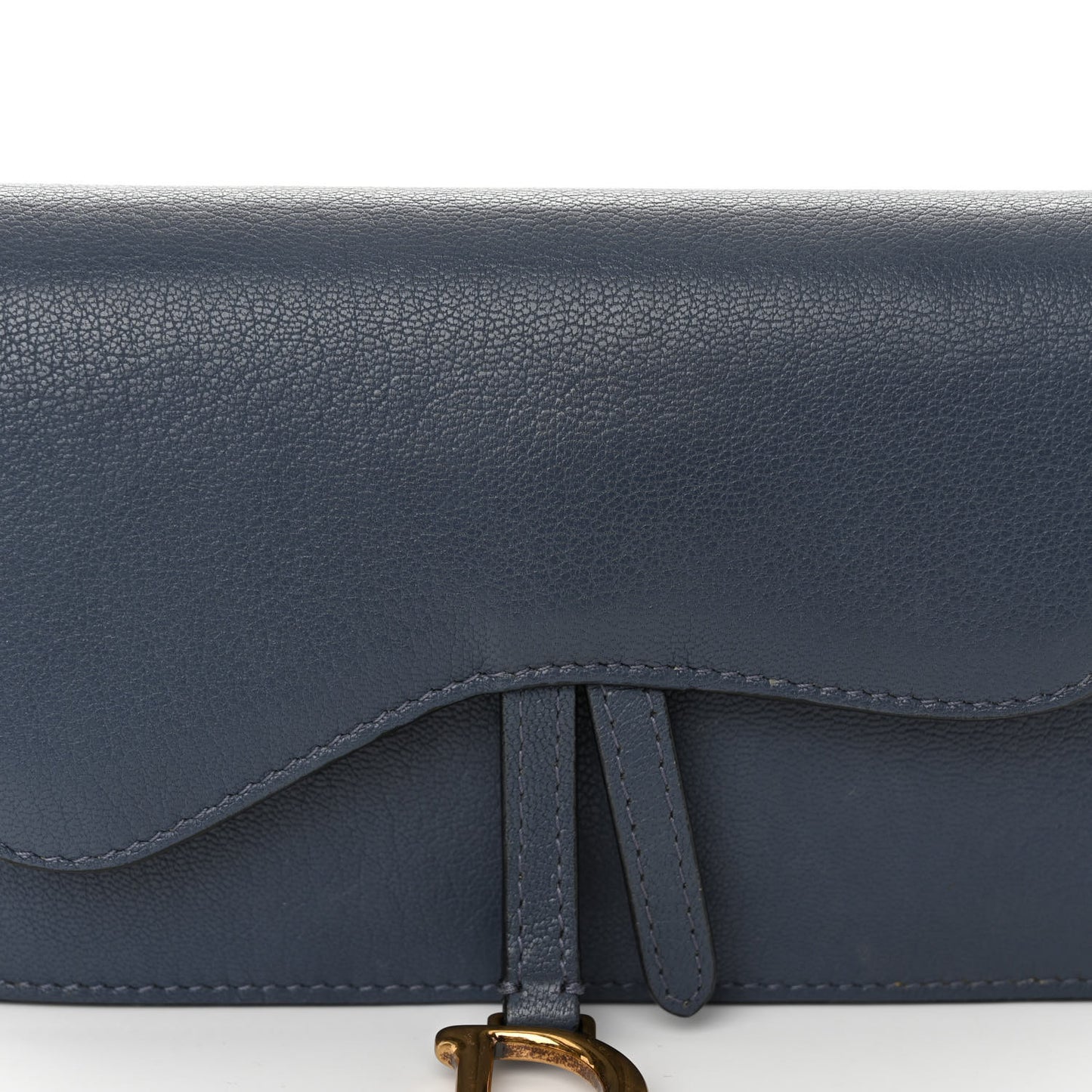 Goatskin Saddle Belt Bag Denim Blue