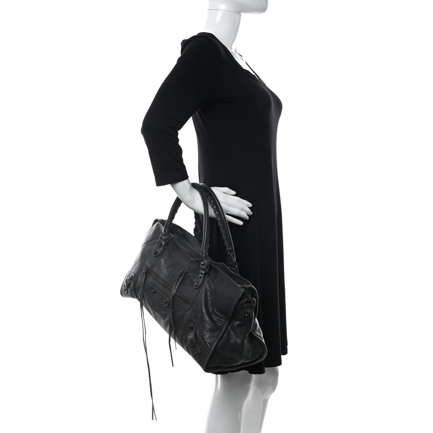 Balenciaga Agneau Classic Hardware Part Time Anthracite 2 of 12
