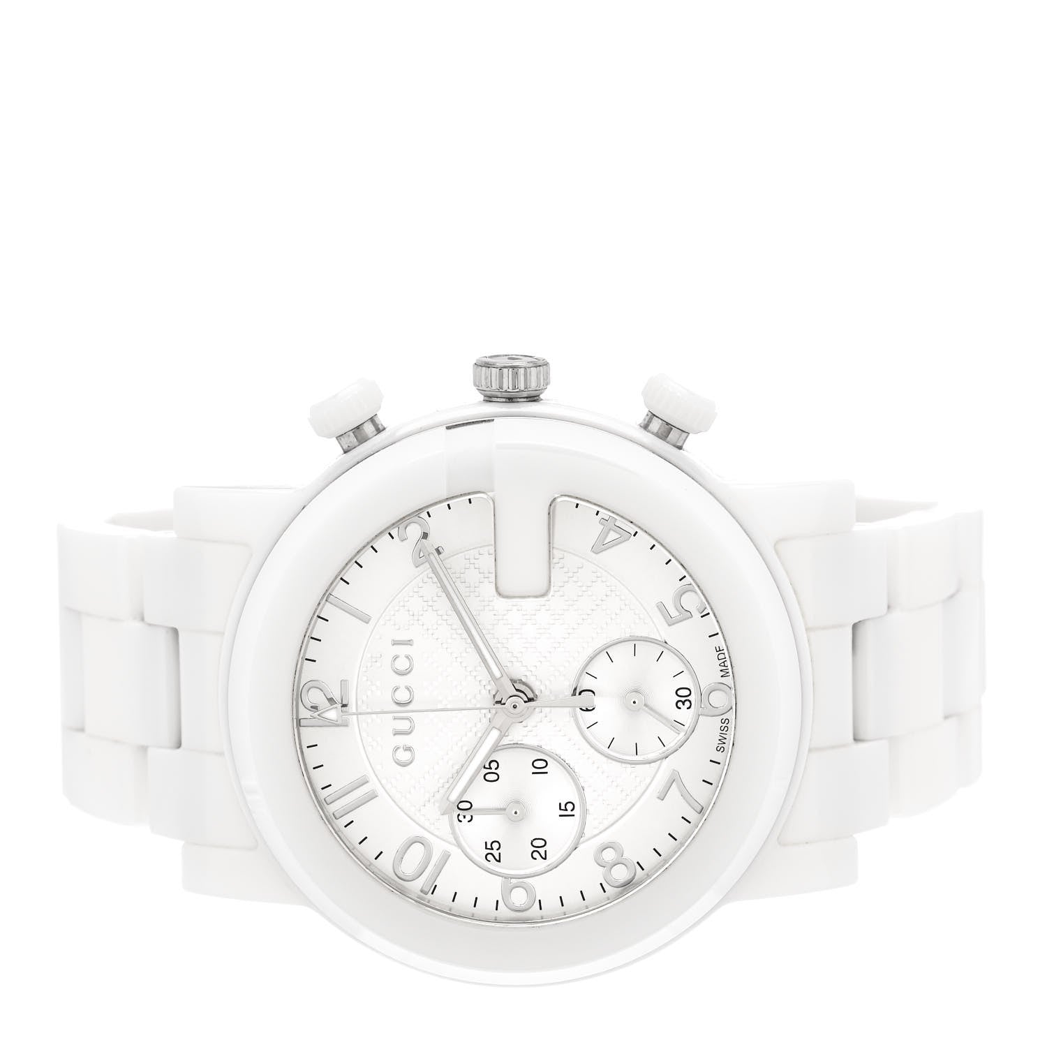 Gucci Stainless Steel Ceramic 38mm G-Chrono Chronograph Quartz Watch White 2 of 5