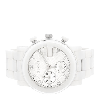 Gucci Stainless Steel Ceramic 38mm G-Chrono Chronograph Quartz Watch White 2 of 5