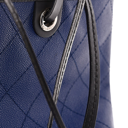 Chanel Grained Calfskin Shopping Fever Tote Blue 11 of 18