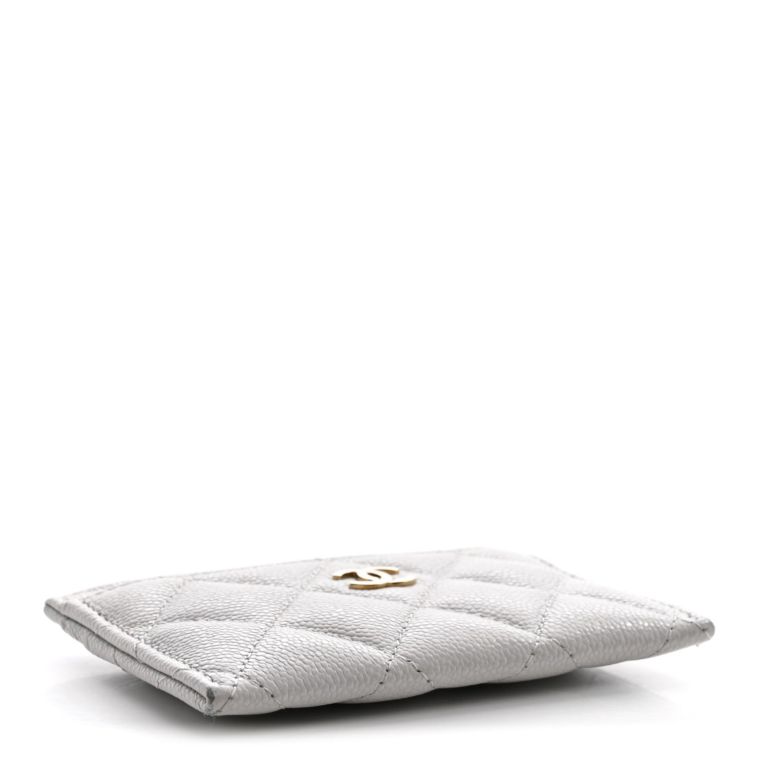 Chanel Caviar Quilted Card Holder Grey 4 of 9