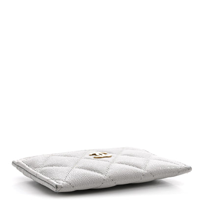 Chanel Caviar Quilted Card Holder Grey 4 of 9