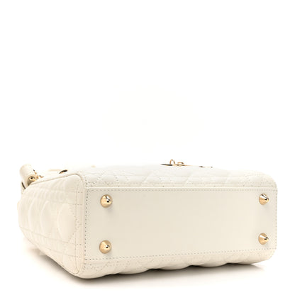 Christian Dior Lambskin Cannage Small My ABCDior Lady Dior White 4 of 12