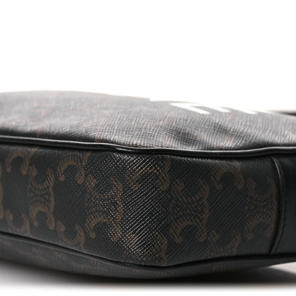 Celine Triomphe Canvas Medium Messenger Bag Black 10 of 10