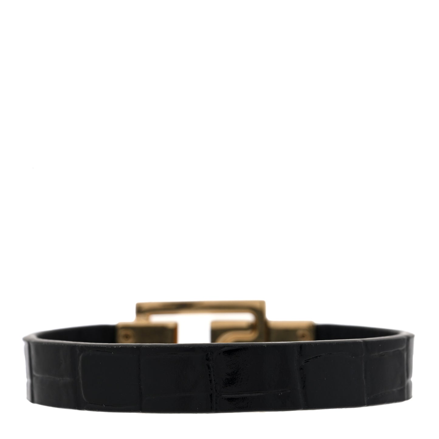 Calfskin Cocco Print Bracelet M  Black