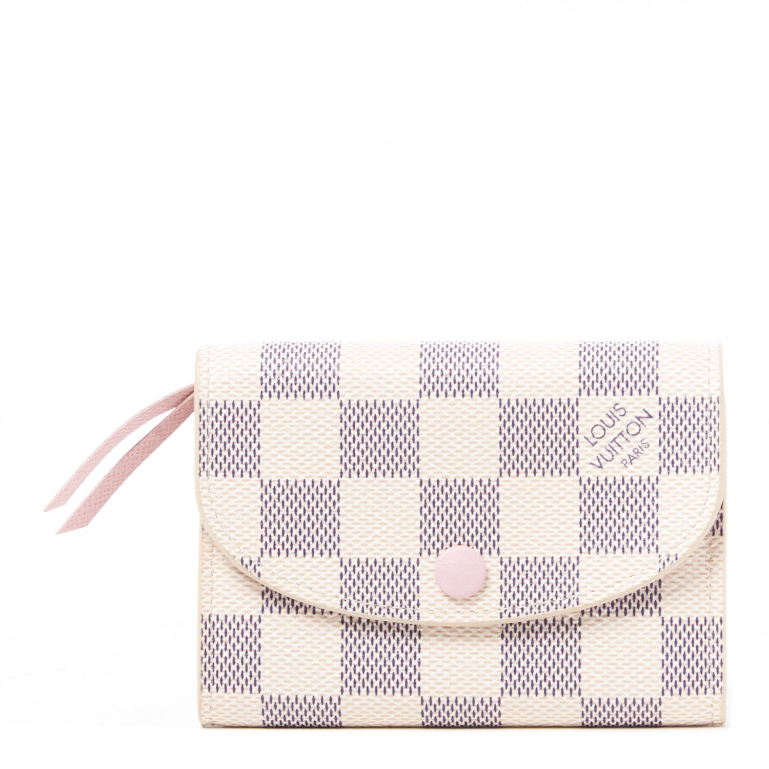 Louis Vuitton Damier Azur Rosalie Coin Purse Rose Ballerine 9 of 9