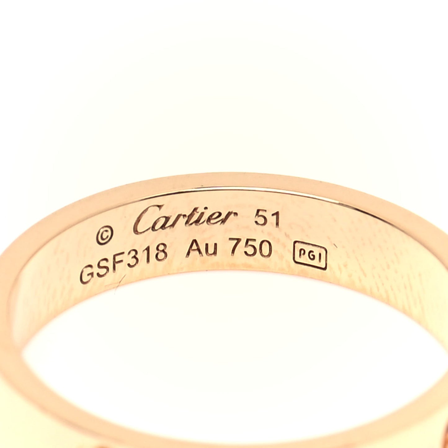 18K Yellow Gold 3.5mm LOVE Wedding Band Ring 51 5.75