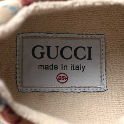 Gucci Monogram Multicolor Demetra Womens Rhyton Sneakers 35.5 Yellow Blue Great White Tabasco 7 of 8
