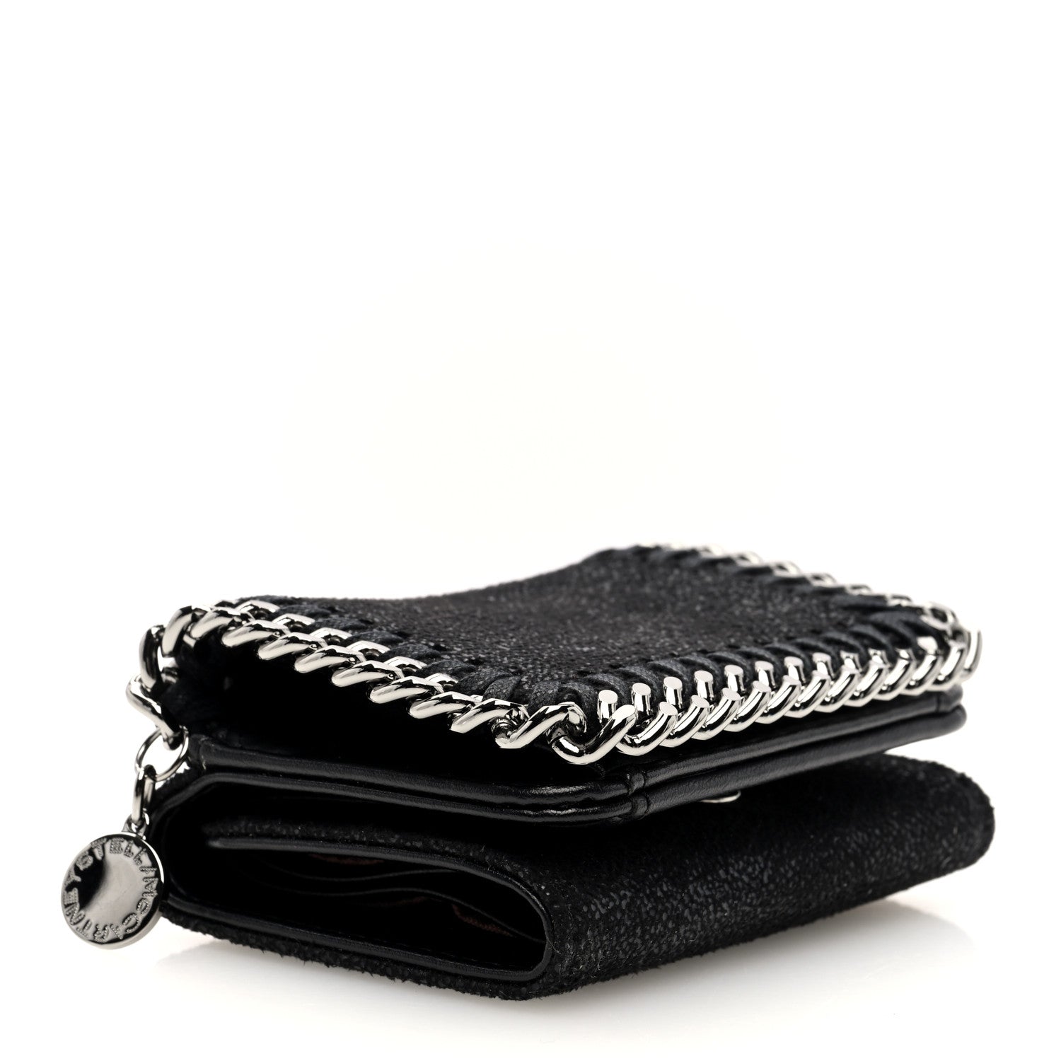 Stella McCartney Shaggy Deer Small Falabella Flap Wallet Black 4 of 7