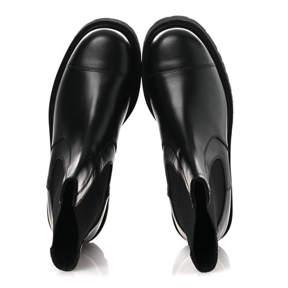 Chanel Calfskin Cap Toe CC Short Boots 41 Black 2 of 11